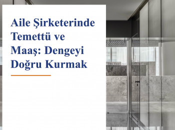 Aile Şirketerinde Temettü ve Maaş: Dengeyi Doğru Kurmak